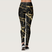 Gouden Marmerende Textuur: Luxe ontwerpelement Leggings (Achterkant)