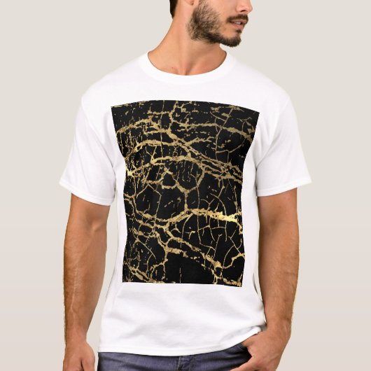 Gouden Marmerende Textuur: Luxe ontwerpelement T-shirt (Voorkant)