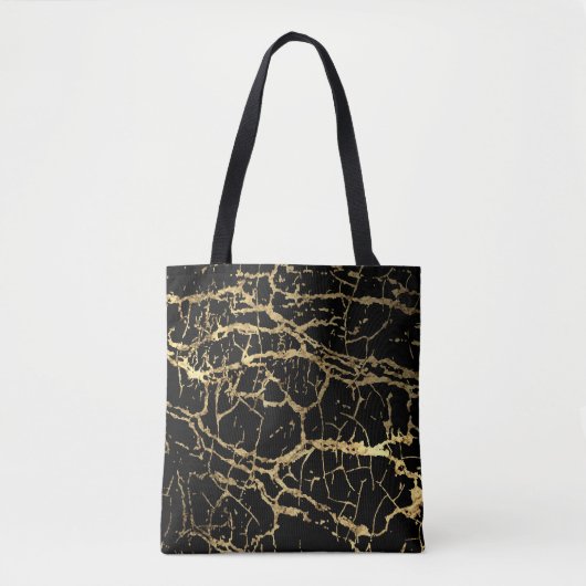 Gouden Marmerende Textuur: Luxe ontwerpelement Tote Bag (Voorkant)