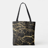 Gouden Marmerende Textuur: Luxe ontwerpelement Tote Bag (Achterkant)