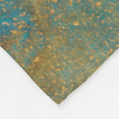 Gouden marmering: blauwe marmeren textuur. fleece deken (Hoek)