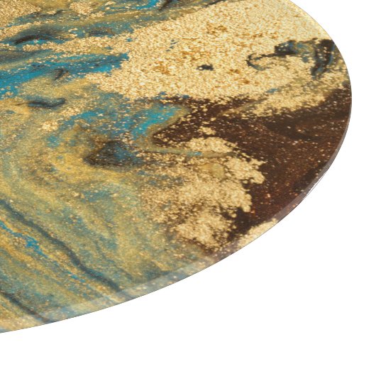 Gouden marmering: blauwe marmeren textuur. snijplank (Hoek)