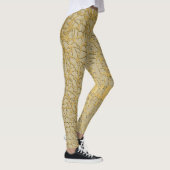 Gouden Marmering: Grunge Textuur Ontwerp Leggings (Rechts)