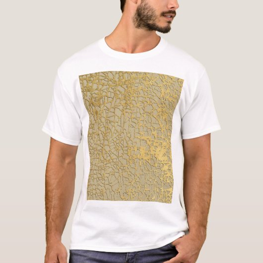 Gouden Marmering: Grunge Textuur Ontwerp T-shirt (Voorkant)