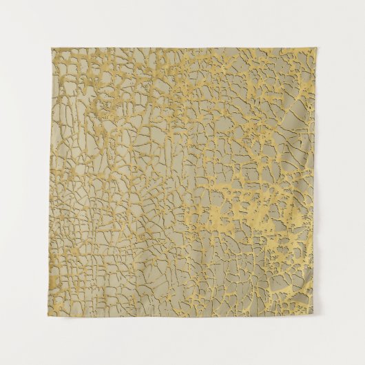 Gouden Marmering: Grunge Textuur Ontwerp Wandkleed (Voorkant)