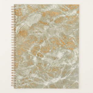 Gouden marmerpatroon planner