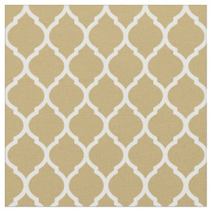 Gouden Marokkaanse Quatrefoil Stof