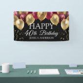 Gouden Maroon Verjaardagsfeest Banner (Beurs)