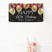 Gouden Maroon Verjaardagsfeest Banner (Insitu)