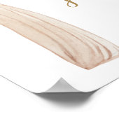 Gouden Marsala Bloem Bruiloft Bruidsfeest Welkomst Poster (Hoek)