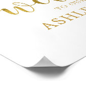 Gouden Marsala Boho Herfst Bruiloft Welkom Poster (Hoek)