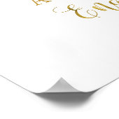 Gouden Marsala Boho Herfst Verlovingsfeest Poster (Hoek)