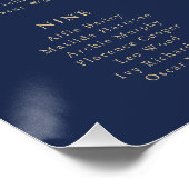 Gouden Marsala Marsala Bruiloft Welkomstbord Lucy Perfect Poster (Hoek)