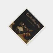Gouden Masker Huwelijk Servet (Hoek)