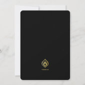 Gouden Masker Maskerade Gala Uitnodiging (Achterkant)