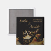 Gouden Masker Sla de datum op Magneet (Voorkant / Achterkant)