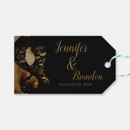 Gouden Masker Trouwgunst Cadeaulabel