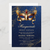 gouden maskerade masker kaart (Voorkant / Achterkant)