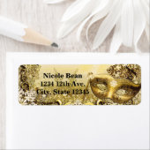 Gouden Maskerade Masker & Winter Sneeuwvlokken Ele Etiket (Insitu)
