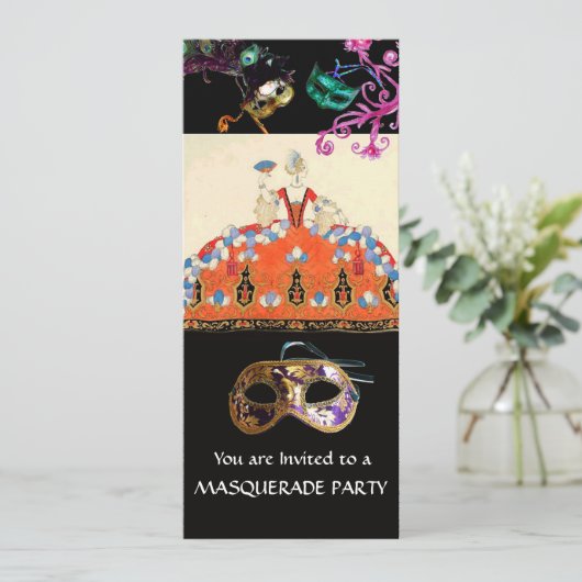 Gouden MASKERS SINAASAPPELDAME MASKERBAL Programma (Staand voorkant)