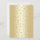 Gouden Masquerade Bal Verjaardagsfeest Kaart (Achterkant)