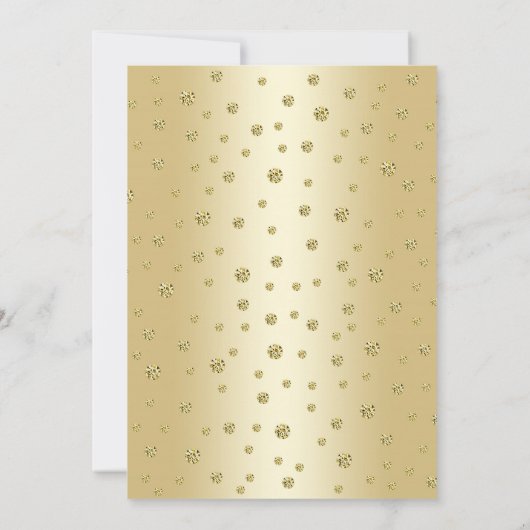 Gouden Masquerade Bal Verjaardagsfeest Kaart (Achterkant)