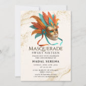 gouden masquerade kaart (Voorkant)