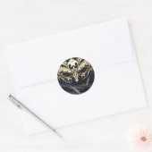 Gouden Masquerade Zwart Bruiloft Sticker (Envelop)