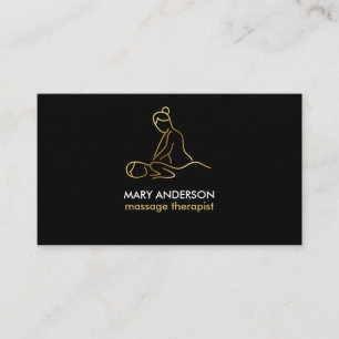 Gouden Massage Therapie Masseuse Spa Visitekaartje