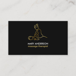 Gouden Massage Therapie Masseuse Spa Visitekaartje