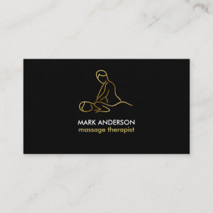Gouden Massage Therapie Masseuse Spa Visitekaartje
