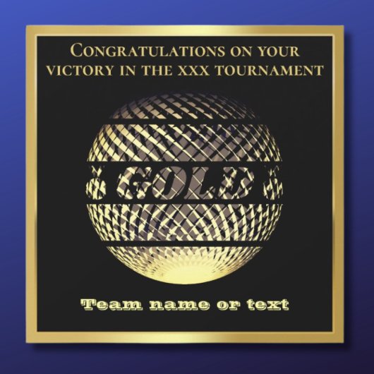 Gouden medaille 1e plaats winnaar kampioen sport k