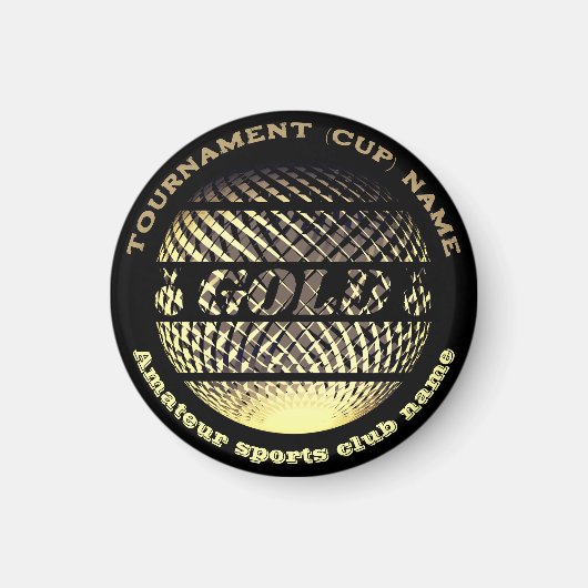 Gouden medaille, 1e plaats winnaar kampioen sport magneet (Voorkant)