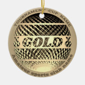 Gouden medaille, 1e plaats winnaar keramisch ornament (Voorkant)