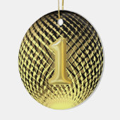 Gouden medaille, 1e plaats winnaar keramisch ornament (Links)