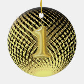 Gouden medaille, 1e plaats winnaar keramisch ornament (Achterkant)