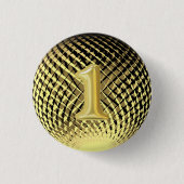 Gouden medaille, 1e plaats winnaar ronde button 3,2 cm (Voorkant)