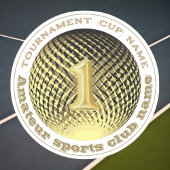 Gouden medaille 1e plaats winnaar ronde Sticker