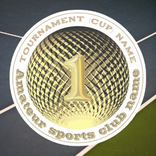 Gouden medaille 1e plaats winnaar ronde Sticker