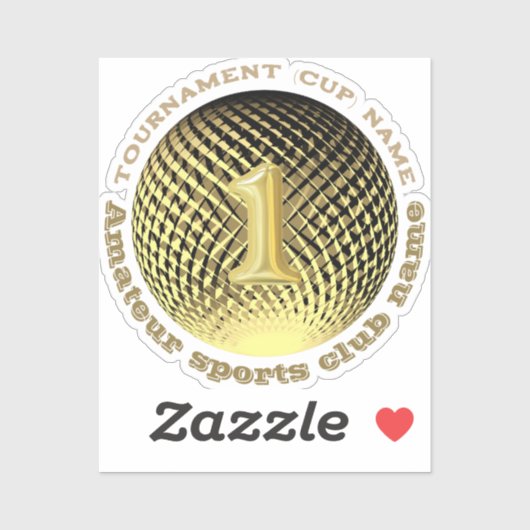 Gouden medaille, 1e plaats winnaar Sticker (Vel)