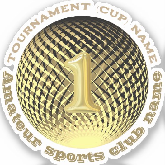 Gouden medaille, 1e plaats winnaar Sticker (Voorkant)