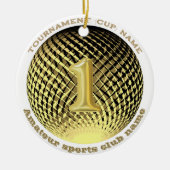 Gouden medaille, 1e plaats winnaar Sticker Keramisch Ornament (Voorkant)