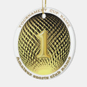 Gouden medaille, 1e plaats winnaar Sticker Keramisch Ornament (Links)