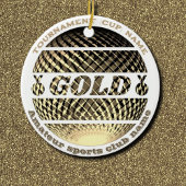 Gouden medaille, 1e plaats winnaar Sticker Keramisch Ornament