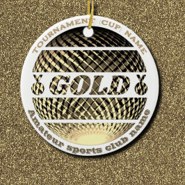 Gouden medaille, 1e plaats winnaar Sticker Keramisch Ornament