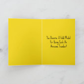 Gouden Medaille Dankjewel Kaart, Lerarendag Kaart (Binnen)