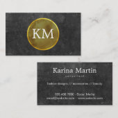 Gouden medaille | Deluxe, leisteen Visitekaartje (Voorkant / Achterkant)