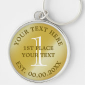 Gouden medaille eerste plaats kampioen winnaar med sleutelhanger (Voorkant)
