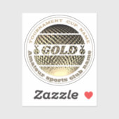 Gouden medaille eerste plaats winnaar kampioen ron sticker (Vel)