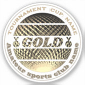 Gouden medaille eerste plaats winnaar kampioen ron sticker (Voorkant)